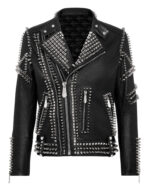 biker-studded-and-doberman-embroidered-leather-jacket-front