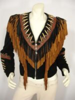 black-buckskin-native-american-suede-leather-fringes-biker-jacket