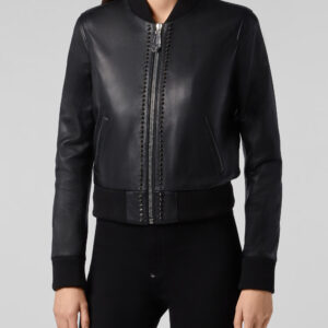 black-leather-studded-bomber-jacket