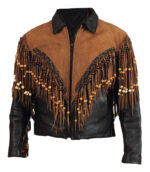 elvis-presley-black-brown-fringed-leather-jacket
