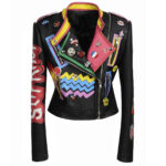 graffiti-rivet-beading-pu-leather-biker-jacket