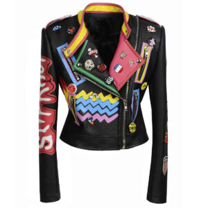 graffiti-rivet-beading-pu-leather-biker-jacket