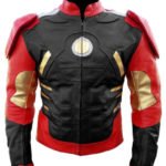 Iron Man Motorcycle Sport Leather Motorbike Racing Leather Jacket