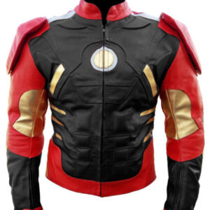 Iron Man Motorcycle Sport Leather Motorbike Racing Leather Jacket