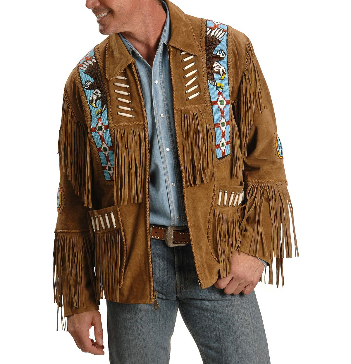liberty-wear-eagle-bead-fringed-leather-jacketa Liberty Wear Eagle Bead Fringed Leather Jacket