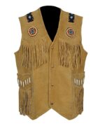 western-wear-cowhide-suede-leather-vest-with-fringes-beads-bones