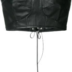 Black Leather Bustier Cropped