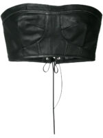 Black Leather Bustier Cropped