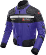 Duhan Purple And Black Motorcycle Jacket