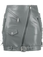 Side Lace-Up Detail Biker Skirt
