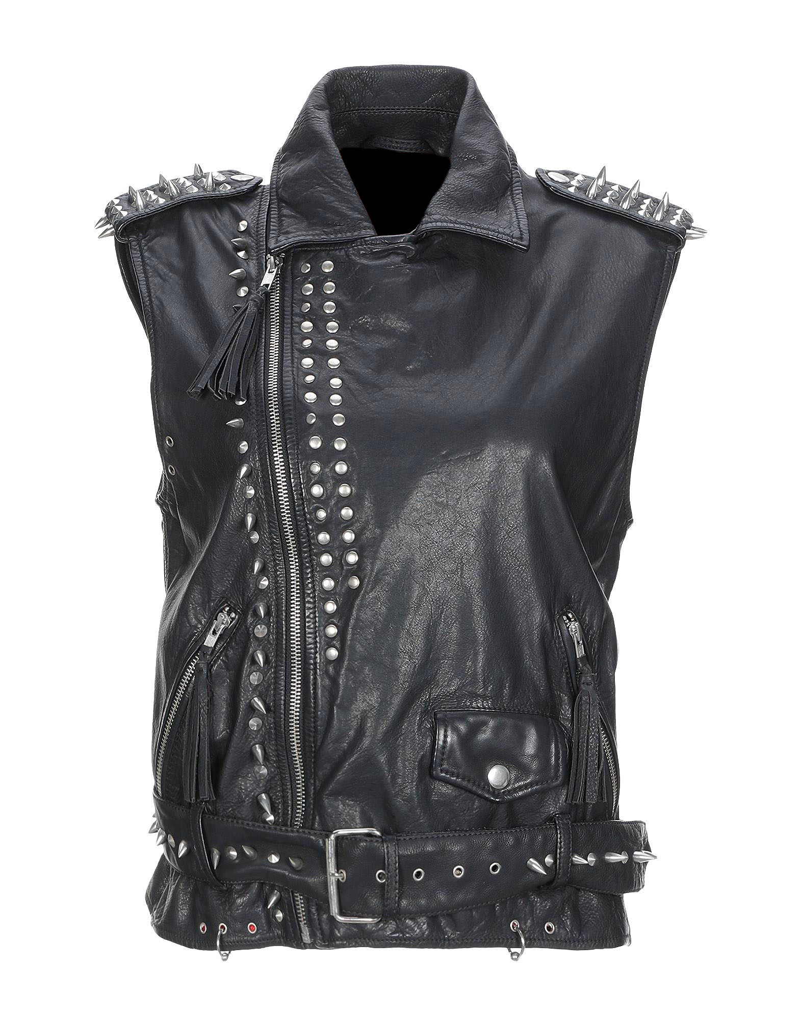 black-calfskin-studded-biker-leather-vest black-calfskin-studded-biker-leather-vest