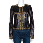 black-embossed-leather-studded-zip-front-jacket