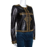 black-embossed-leather-studded-zip-front-jacket