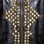 black-embossed-leather-studded-zip-front-jacket