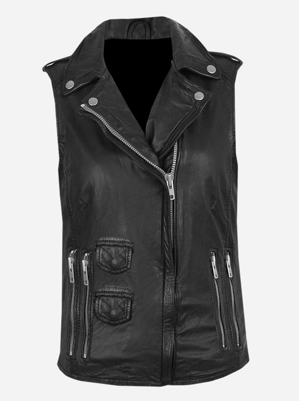 black-genuine-leather-biker-vest black-genuine-leather-biker-vest