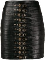 black-leather-buckled-mini-skirt