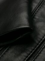 black-leather-buckled-mini-skirt