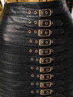 black-leather-buckled-mini-skirt