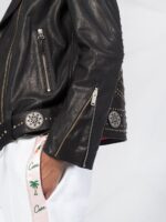black-leather-silver-studded-biker-jacket