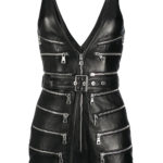 black-leather-v-neck-zipped-jacket
