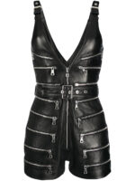 black-leather-v-neck-zipped-jacket