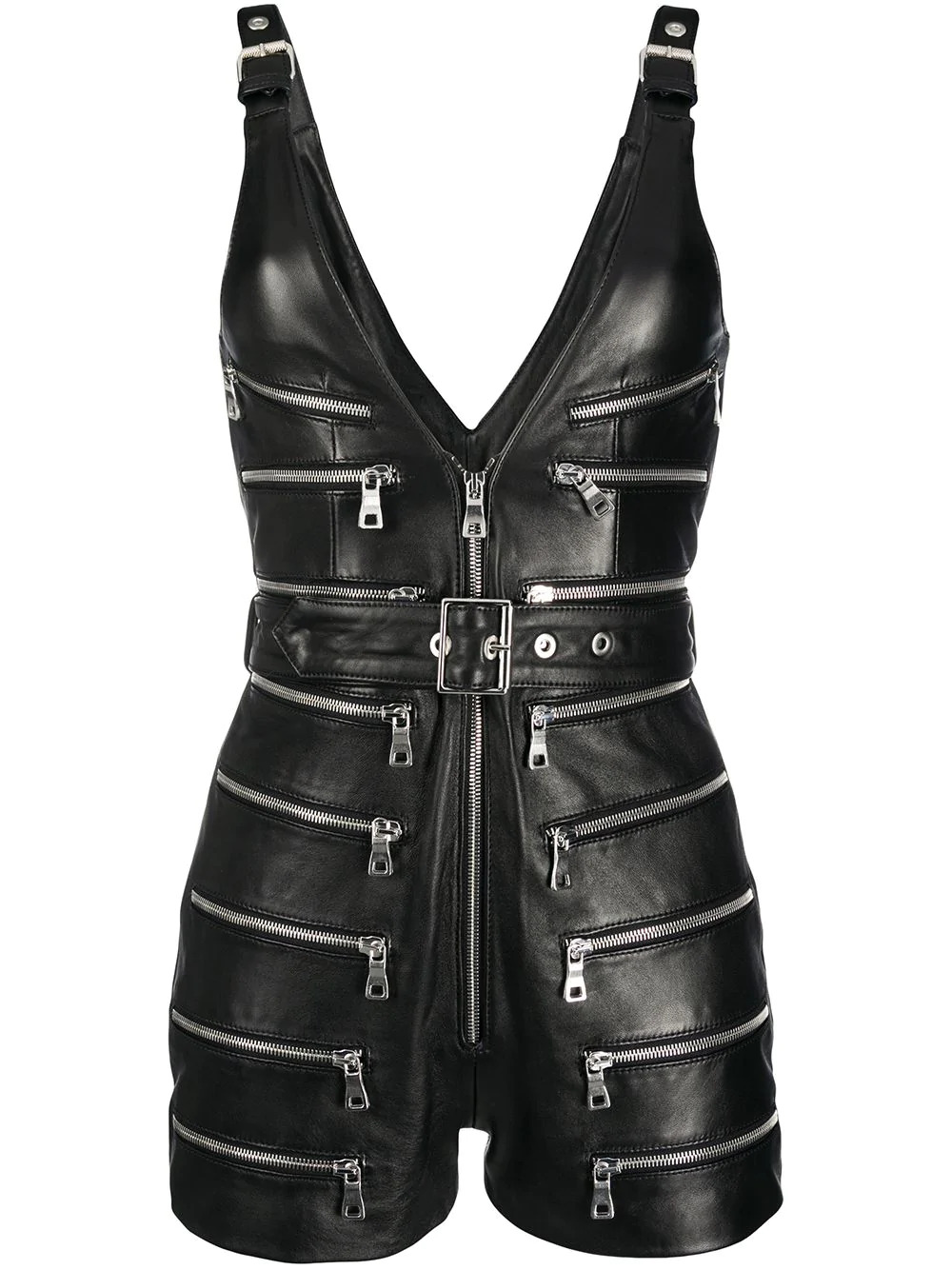 black-leather-v-neck-zipped-jacket (2) black-leather-v-neck-zipped-jacket