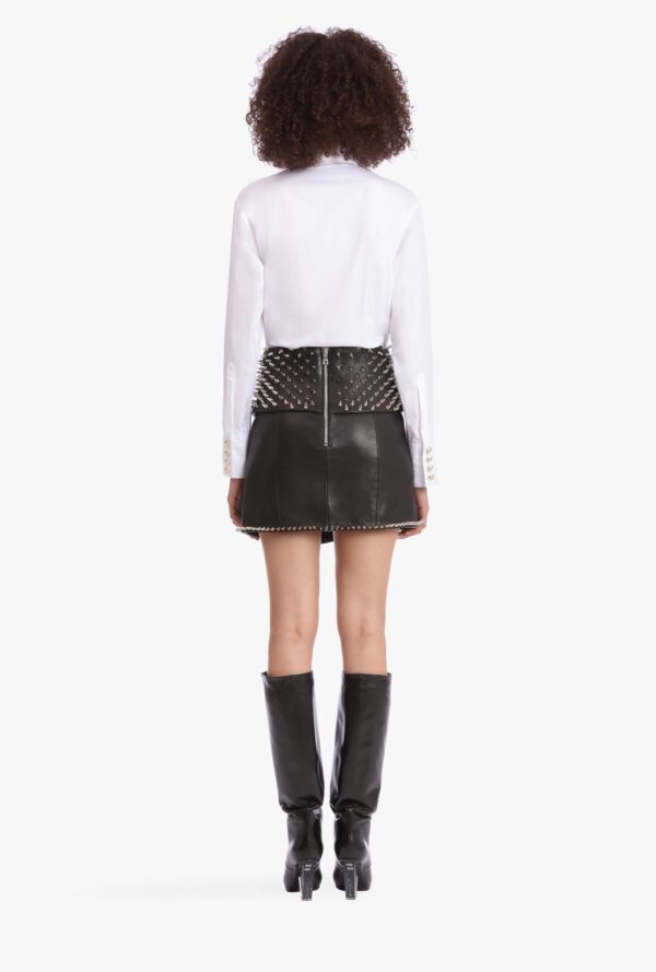 black-leather-wraparound-skirt-with-silvertone-studded