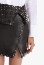 black-leather-wraparound-skirt-with-silvertone-studded