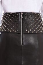 black-leather-wraparound-skirt-with-silvertone-studded