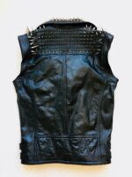 black-punk-silver-long-spiked-studded-leather-buttons-up-vest