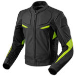 black-yellow-motorcycle-front-zipper-genuine-leather-safety-pads-jacket