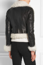 cropped-shearling-trimmed-leather-biker-jacket