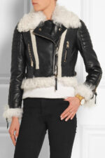cropped-shearling-trimmed-leather-biker-jacket