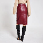 dark-red-quilted-leather-midi-skirt