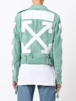 diagonal-printed-green-biker-leather-jacket