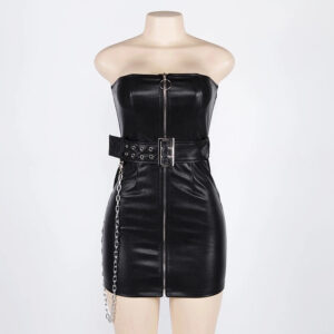 gothic-pu-leather-zip-up-chain-top