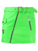 green-leather-biker-mini-skirt