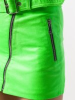 green-leather-biker-mini-skirt