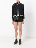 Women's Front Lace-Up Leather Short