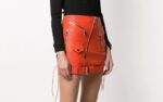 orange-leather-biker-mini-skirt