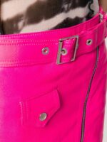 pink-lambskin-leather-biker-mini-skirt