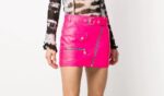 pink-lambskin-leather-biker-mini-skirt
