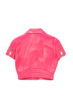 pink-leather-short-sleeves-cropped-jacket