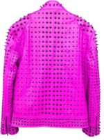 pink-vintage-studded-punk-leather-biker-jacket