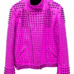 pink-vintage-studded-punk-leather-biker-jacket