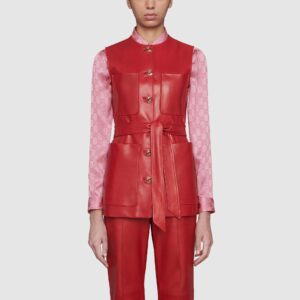 plonge-leather-long-vest-in-red