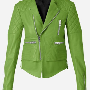 quilted-women-green-leather-jacket