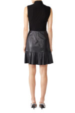 ruffled-vegan-leather-black-skirt