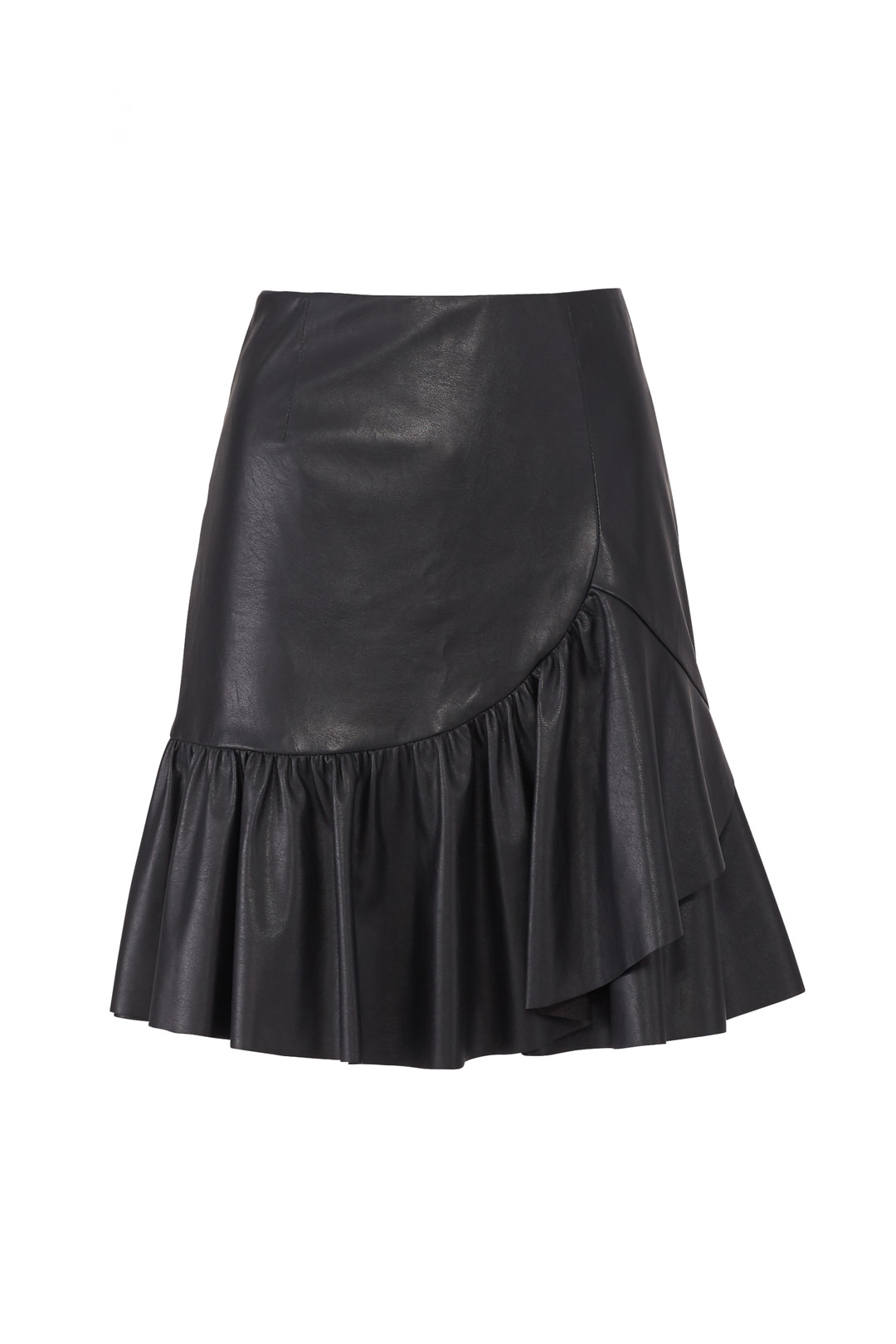 ruffled-vegan-leather-black-skirt ruffled-vegan-leather-black-skirt