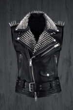 silver-long-spiked-studded-black-leather-vest